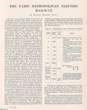 The Paris Metropolitan Electric Railway. 1901 Publ. An original article from Engineering, 1901.