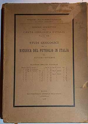 Studi geologici per la ricerca del petrolio in Italia