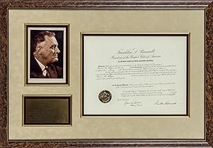 Franklin Roosevelt Signed Appointment as President