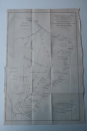 Antique Map-FRENCH NAVY-BRAZIL COAST-URUGUAY-EXPLORATION-Revue Maritime-1869