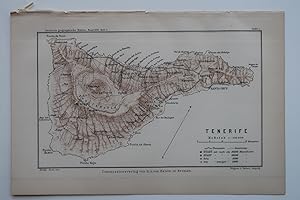 Antique Map-TENERIFE-CANARY ISLANDS-Geogr. Gesellschaft-1891