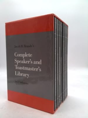 Bild des Verkufers fr Jacob M. Braude's Complete Speaker's and Toastmaster's Library - 8 Volumes in Slipcase . zum Verkauf von ThriftBooksVintage