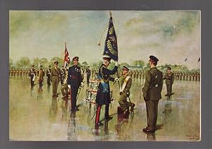 Colours to 1st Battalion Queen's Lancashire Regiment Christmas Greetings Card