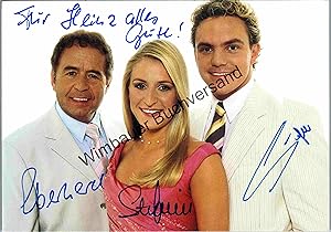 Seller image for Original Autogramm Eberhard und Stefanie Hertel und Stefan Mross /// Autogramm Autograph signiert signed signee for sale by Antiquariat im Kaiserviertel | Wimbauer Buchversand