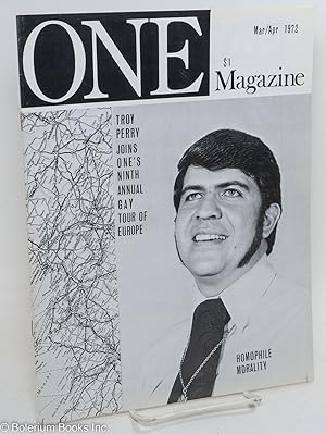 Seller image for ONE Magazine: vol. 16, #2, March/April 1972: Homophile Morality: Troy Perry Joins ONE's 9th Annual Gay Tour for sale by Bolerium Books Inc.