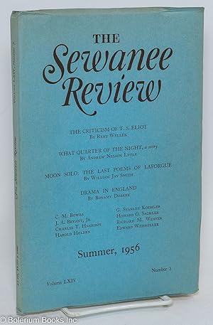 Immagine del venditore per The Sewanee Review: vol. 64, #3, Summer 1956: The Criticism of T.S. Eliot venduto da Bolerium Books Inc.