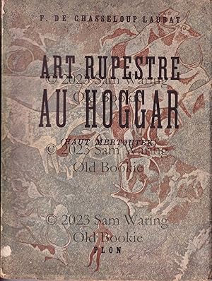 Imagen del vendedor de Art rupestre au Hoggar (haut Meroutek); avec 4 croquis dans le texte et 32 planches hors texte dont 8 en couleurs. a la venta por Old Bookie