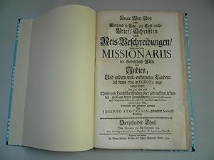 Bild des Verkufers fr Stcklein J., Reisebeschreibung aus Indien, Tl. 14, anno 1729, mit der Chinakarte Allerhand So Lehr-als Geist-reiche Brief, Schrifften und Reis-Beschreibungen, Welche von denen Missionariis der Gesellschaft Jesu Aus Beyden Indien, und andern ber Meer gelegenen Lnder bi anno 1728 in Europa angelangt seynd. Jetzt zum erstenmal Theils aus Handschrifftlichen Urkunden, theils aus denen Franzsischen Lettres Edifiantes verteutscht und zusammen getragen von Joseph Stcklein (Fortgesetzt von Petrus Probst und Franciscus Keller) Vierzehender Theil, von Numero 309 bi Numero 334 Stcklein, Joseph, 1676-1733; Probst, Peter et al. Augspurg und Grtz: Verlegts Philipp und Martin, und Johann Veiths seel. Erben, folio, 1729. - [6] Bl., 65 S. [recte 94 zum Verkauf von Hammelburger Antiquariat