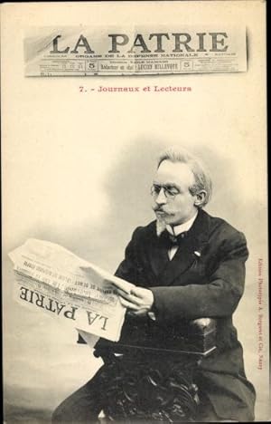 Zeitungs Ansichtskarte / Postkarte La Patrie, Journaux et Lecteurs