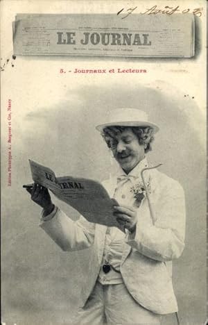 Zeitungs Ansichtskarte / Postkarte Le Journal, Journaux et Lecteurs