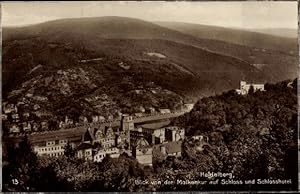Bild des Verkufers fr Ansichtskarte / Postkarte Heidelberg am Neckar, Blick von der Molkenkur auf Schloss und Schlosshotel zum Verkauf von akpool GmbH
