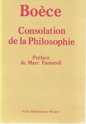 Image du vendeur pour Consolation de la Philosophie mis en vente par Librairie Seigneur