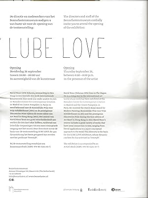 Bild des Verkufers fr Navid Nuur : Lube / Love (poster) zum Verkauf von The land of Nod - art & books