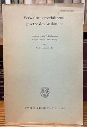 Immagine del venditore per VERWALTUNGSVERFAHRENS-GESETZE DES AUSLANDES venduto da F�bula Libros (Librer�a Jim�nez-Bravo)