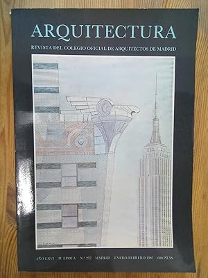 Image du vendeur pour Arquitectura. Revista del Colegio Oficial de Arquitectos de Madrid, 252, 1985. Arquitectura espaola/Rascacielos mis en vente par Vrtigo Libros