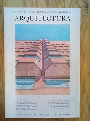 Imagen del vendedor de Arquitectura. Revista del Colegio Oficial de Arquitectos de Madrid, 231, 1981. Arquitectura espaola, 1 a la venta por Vrtigo Libros