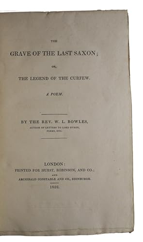 Seller image for The grave of the last saxon; or, the legend of the curfew. A poem for sale by Antiquates Ltd - ABA, ILAB