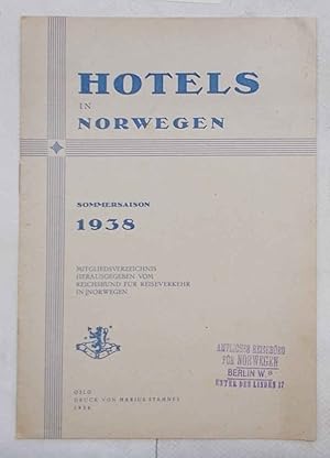 Hotels in Norwegen. Sommersaison 1938.