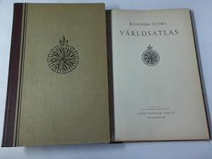 Bonniers Stora Världsatlas. Atlas und Registerband. Zusammen 2 Bände