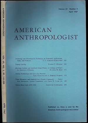 Immagine del venditore per Time, Resources, and Authority in a Navaho Community in American Anthropologist Volume 69 Number 2 venduto da The Book Collector, Inc. ABAA, ILAB