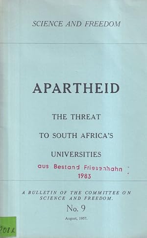 Apartheid the Threat to South Africa's Universities