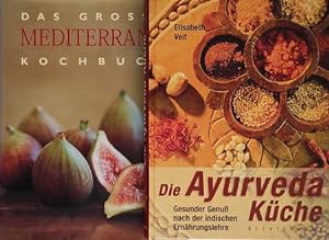 2 Kochbücher: Das große Mediterrane Kochbuch / Die Ayurede Küche. Gesunder Genuss nach der indisc...