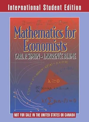 Bild des Verkufers fr Mathematics for Economists (Paperback) zum Verkauf von CitiRetail