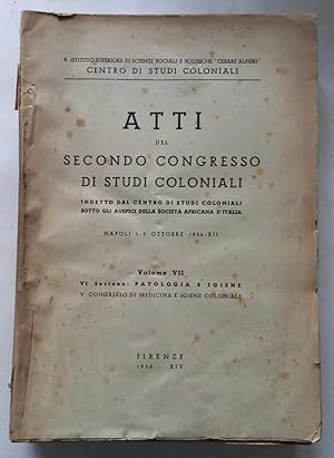 Atti del secondo Congresso di studi coloniali (Volume VII)