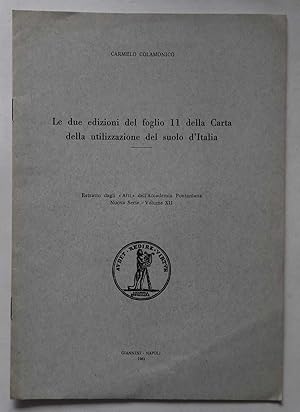 Immagine del venditore per Le due edizioni del foglio 11della Carta della utilizzazione del suolo d'Italia venduto da librisaggi