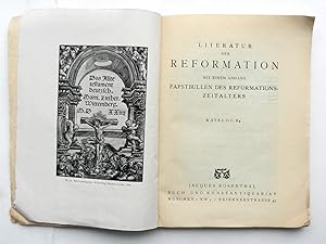 Imagen del vendedor de Literatur der Reformation. Mit einem Anhang Papbstbullen des Reformationszeitalters. Katalog 84 a la venta por Buch- und Kunst-Antiquariat Flotow GmbH