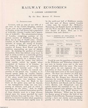 London Locomotion : Railway Economics. A complete five part original article from Engineering, 1902.