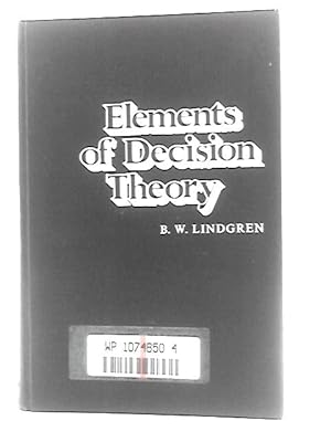 Imagen del vendedor de Elements of Decision Theory a la venta por World of Rare Books