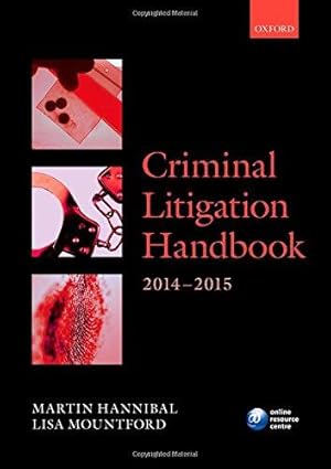 Imagen del vendedor de Criminal Litigation Handbook 2014-2015 (Legal Practice Course Guide) a la venta por WeBuyBooks