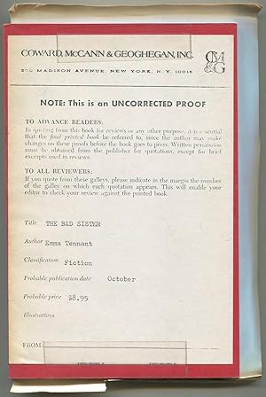 Seller image for The Bad Sister for sale by Between the Covers-Rare Books, Inc. ABAA