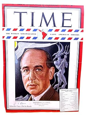 TIME MAGAZINE COVER, SIGNED BY C. S. LEWIS