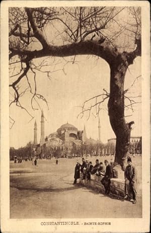 Bild des Verkufers fr Ansichtskarte / Postkarte Constantinople Istanbul Trkei, Sainte Sophie, Hagia Sophia zum Verkauf von akpool GmbH