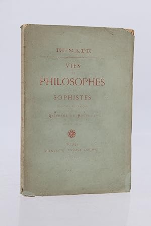 Bild des Verkufers fr Vie des philosophes et des sophistes zum Verkauf von Librairie Le Feu Follet