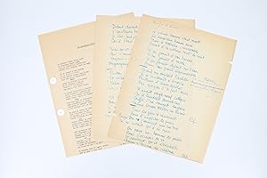 Ensemble complet du manuscrit et du tapuscrit de la chanson de Boris Vian intitulée "Le Quatrième...