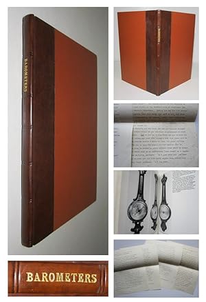 Seller image for ANTIQUE BAROMETERS, AN ILLUSTRATED SURVEY with Hand Typed Manuscript Notes NICE LEATHER BINDING for sale by Andrew Cox PBFA