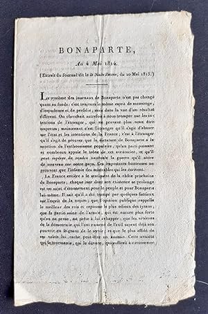 Bonaparte au 4 mai 1814 (Extrait du Journal dit Le Nain Jaune, du 10 mai 1815) -
