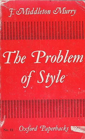 Imagen del vendedor de Problem of Style -- No. 11 a la venta por A Cappella Books, Inc.