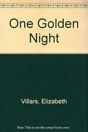 Bild des Verkufers fr One Golden Night zum Verkauf von WeBuyBooks