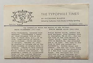 Seller image for The Typophile Times, an Occasional Bulletin, Special Number, December 1990 for sale by George Ong Books