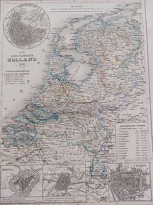 Imagen del vendedor de ROYAUME DE HOLLANDE PAYS BAS 1849 CARTE COULEURS MAP MEYER Z80 a la venta por Librairie RAIMOND