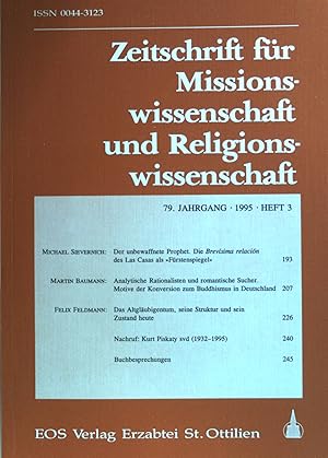 Bild des Verkufers fr Das Altglubigentum, seine Struktur und sein Zustand heute - in: Zeitschrift fr Missionswissenschaft und Religionswissenschaft : 1995 / Heft 3. zum Verkauf von books4less (Versandantiquariat Petra Gros GmbH & Co. KG)