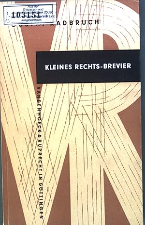 Imagen del vendedor de Kleines Rechtsbrevier : Spruchbuch fr Anselm. a la venta por books4less (Versandantiquariat Petra Gros GmbH & Co. KG)