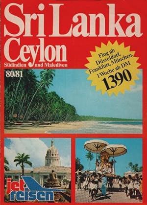 Bild des Verkufers fr Sri Lanka, Ceylon, Sdindien und Malediven 80/81 (Reiseprospekt) zum Verkauf von Schrmann und Kiewning GbR