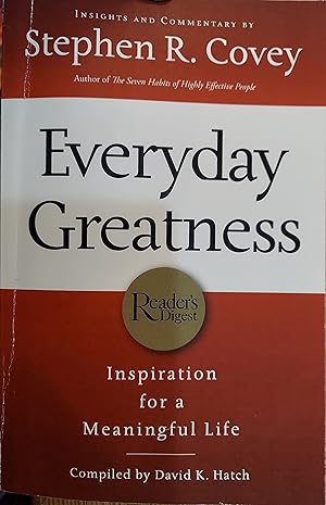 Immagine del venditore per Everyday Greatness : Inspiration for a Meaningful Life venduto da The Book House, Inc.  - St. Louis