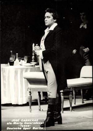 Immagine del venditore per Ansichtskarte / Postkarte Opernsnger Josep Carreras als Mario Cavaradossi Tosca, Deutsche Oper Berlin venduto da akpool GmbH