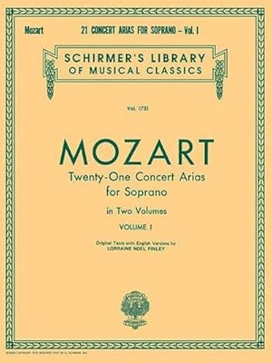 Seller image for 21 Concert Arias for Soprano - Volume I: Schirmer Library of Classics Volume 1751 Voice and Piano for sale by AHA-BUCH GmbH